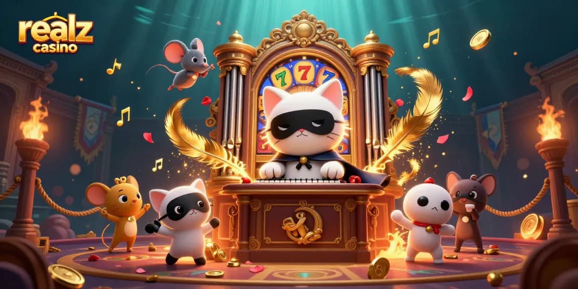 Experience the excitement of playing at realz casino with lively characters and vibrant game elements.