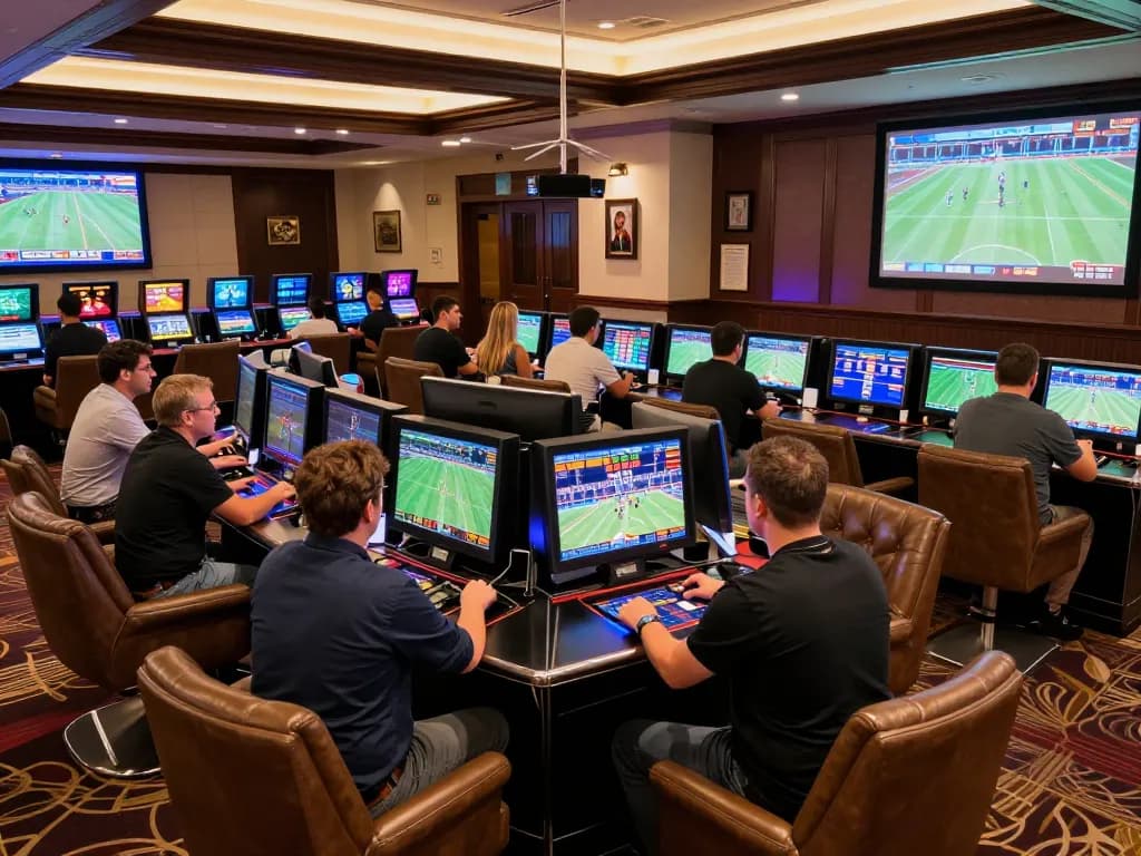 Engaging in sports betting strategies at a luxury casino, exploring soi kèo nhà cái for better odds