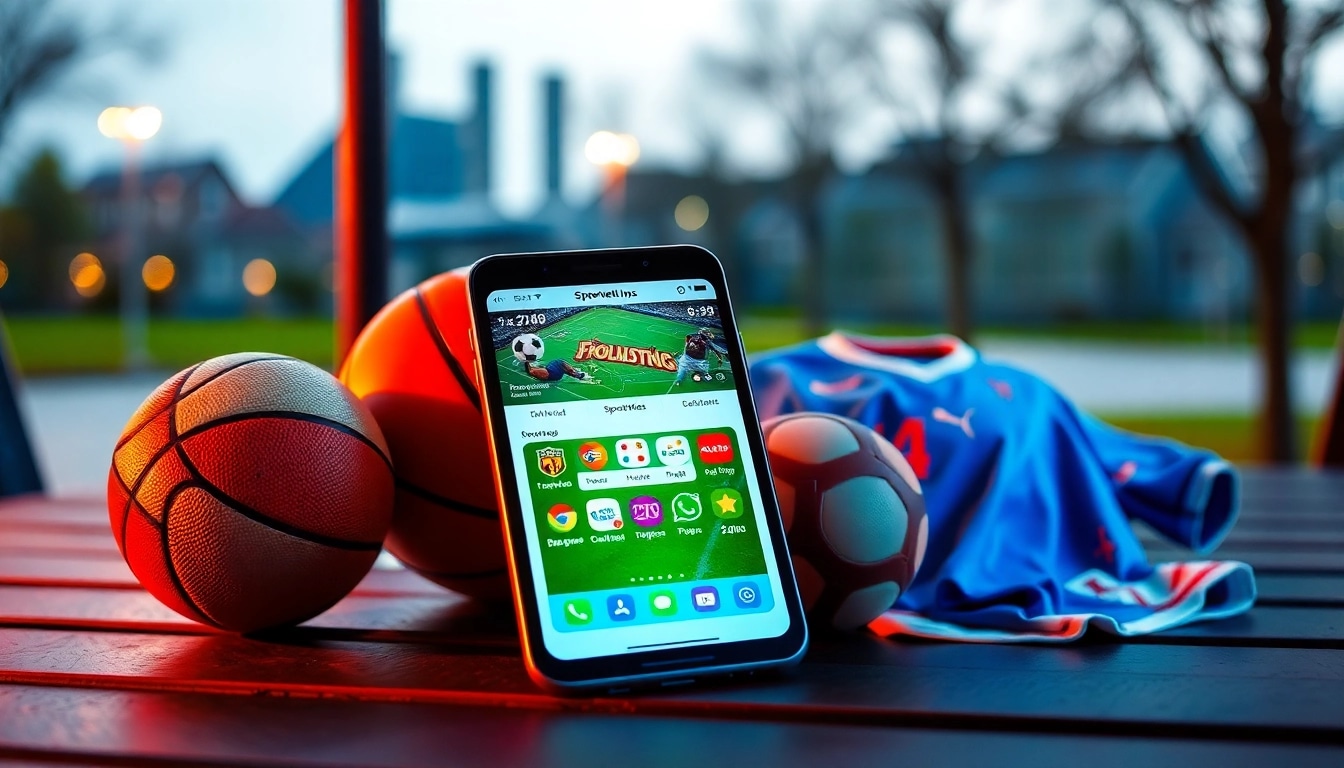 Vergleichen Sie die besten Sportwetten Apps im Vergleich mit einem modernen Smartphone, das die Benutzeroberfläche mehrerer Wett-Anwendungen zeigt.