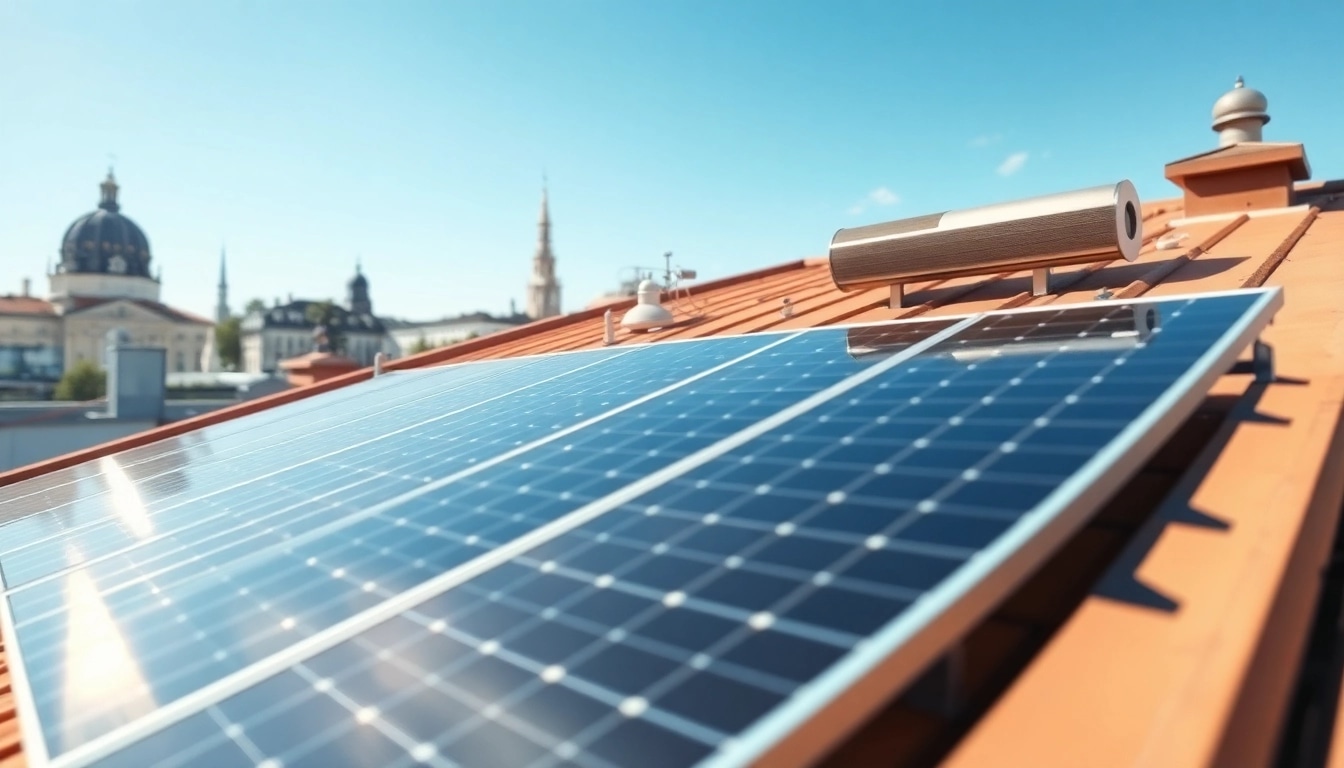 Photovoltaikanlage Kaufen Wien auf einem sonnigen Dach in Wien installieren.