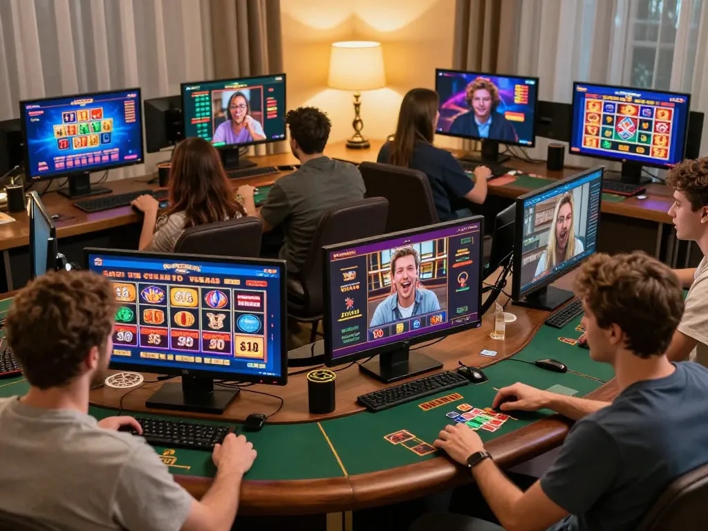 Players enjoying the mb668 online casino experience on their devices, showcasing vibrant gameplay and excitement.