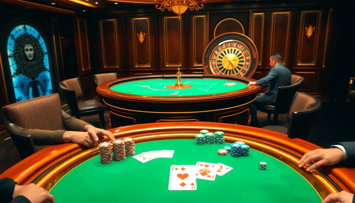 Experience thrilling high-stakes poker at CM88 casino, with vibrant chips and cards enhancing the excitement.