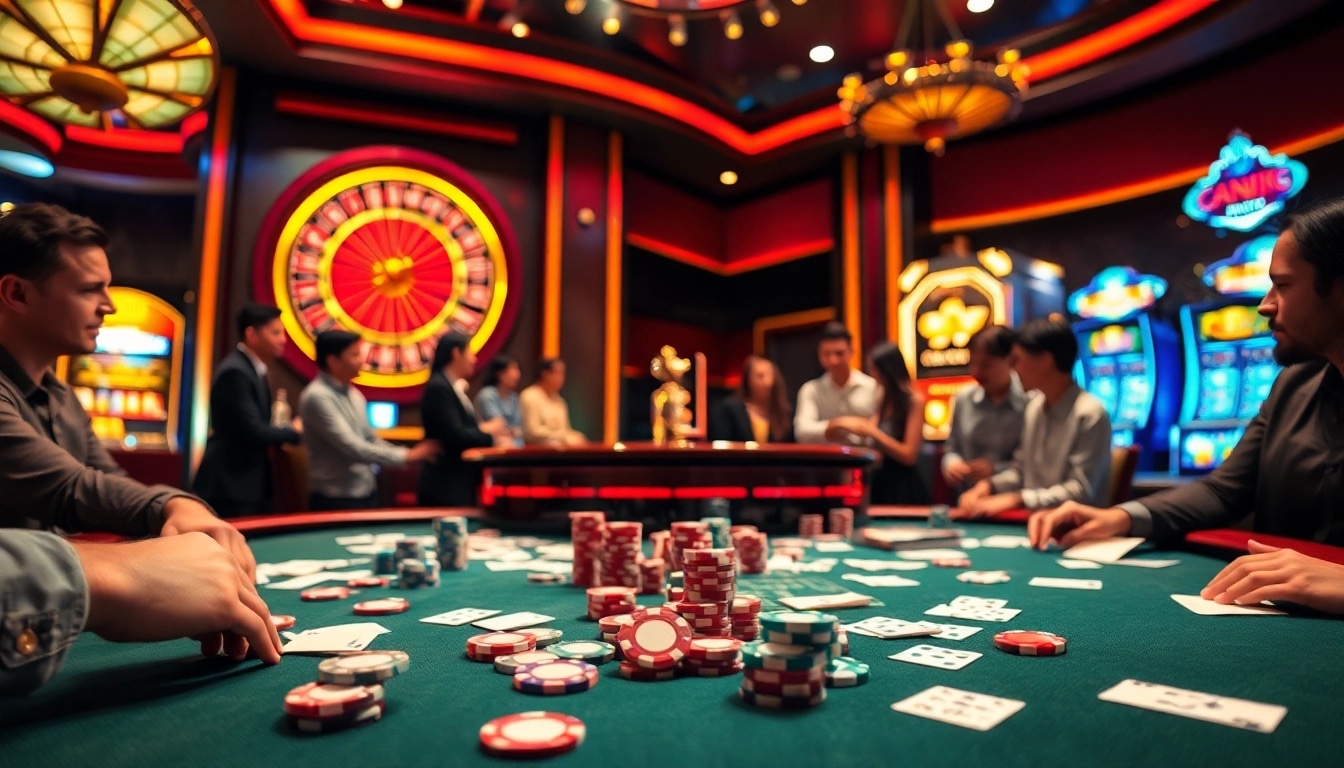 Experience the thrill of kèo nhà cái 5 with vibrant gambling activities, highlighting excitement and strategy.
