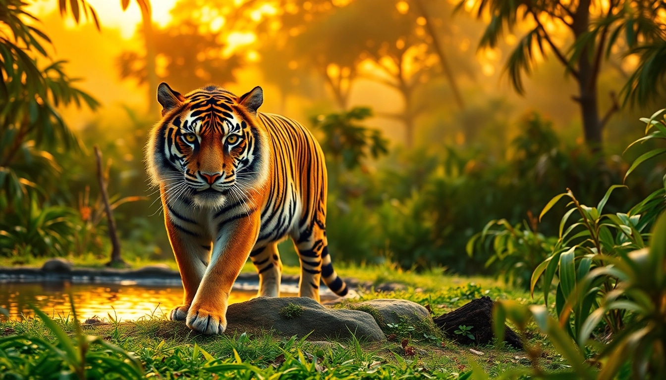 Discover the thrill of top best tiger safari tours with a stunning view of a Royal Bengal tiger in its natural habitat.