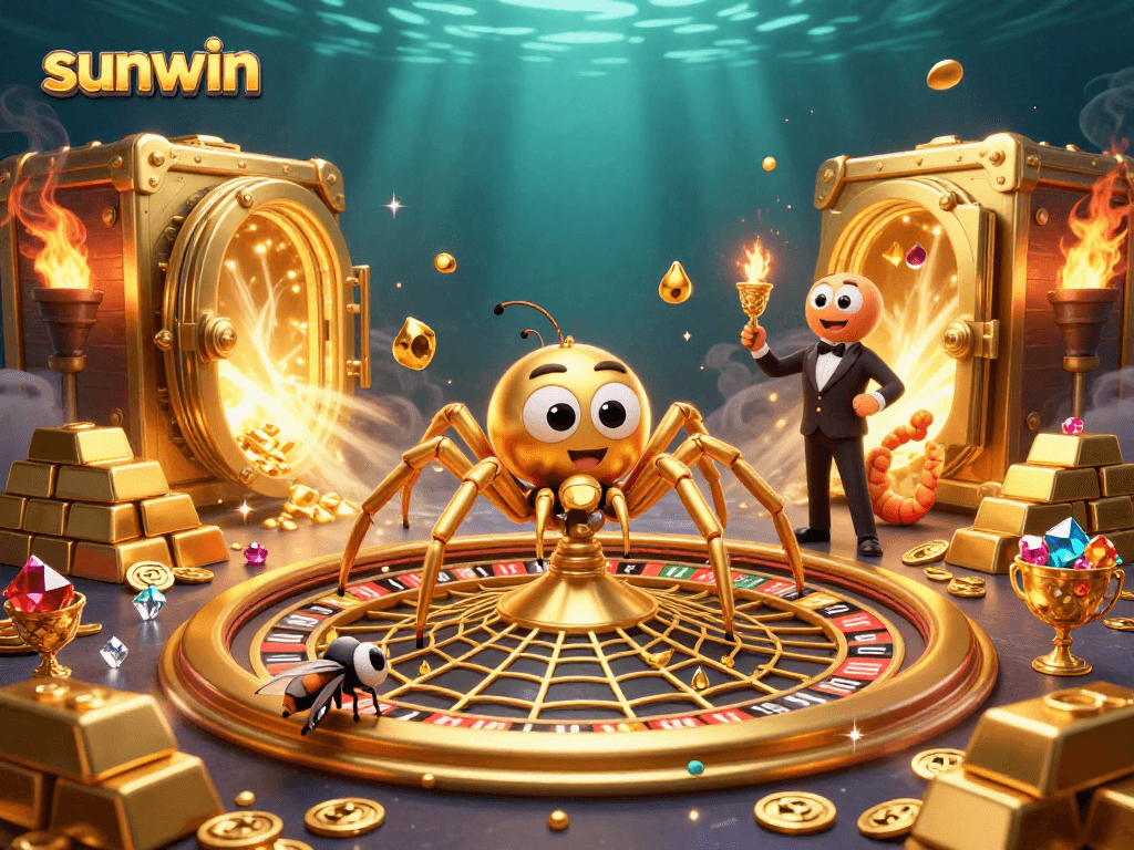 Spin to win with sunwin's golden web of fortune and dazzling casino treasures.