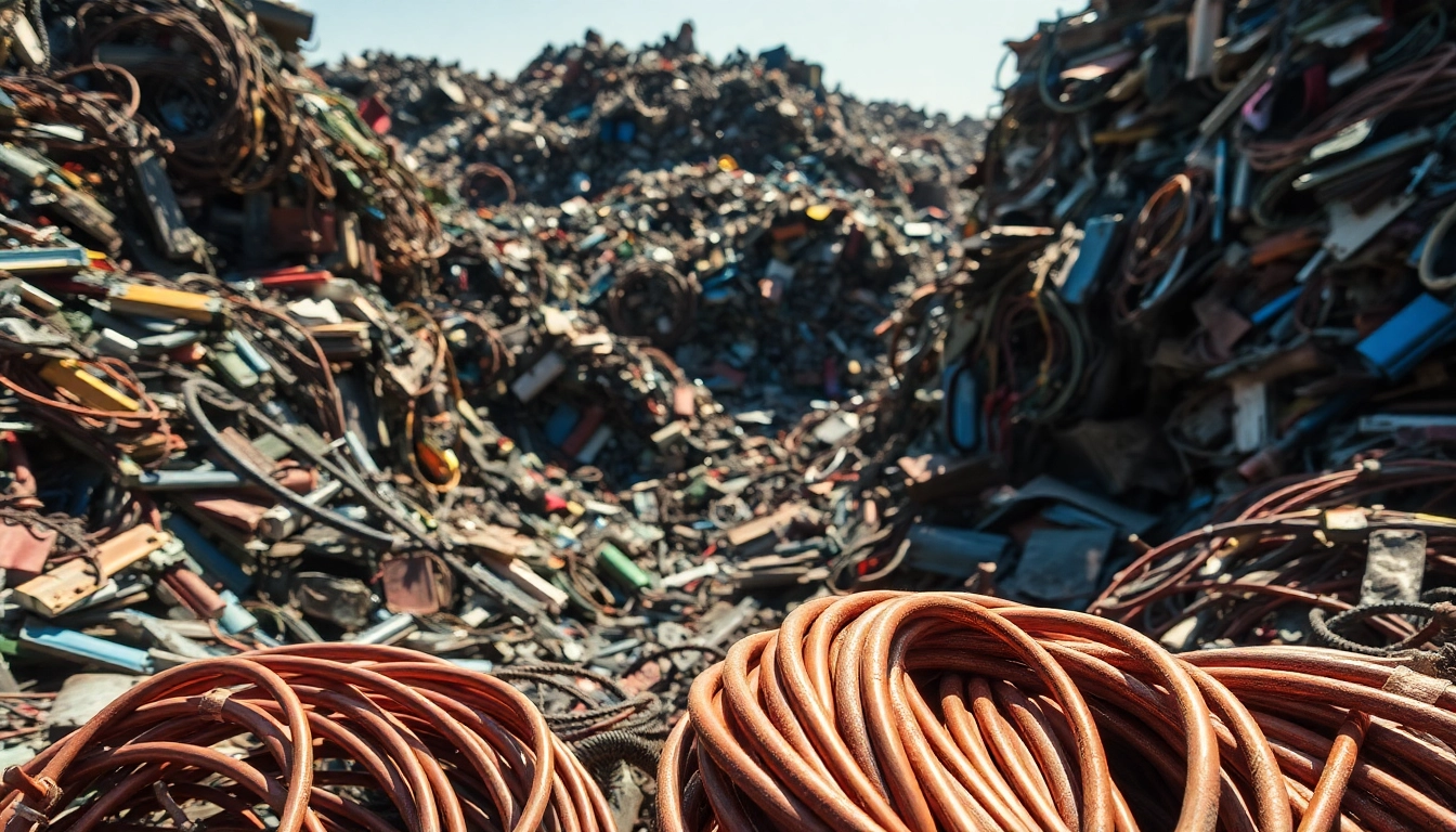 Schrottabholung Remscheid services showcasing vibrant scrap metal piles emphasizing valuable recycling opportunities.