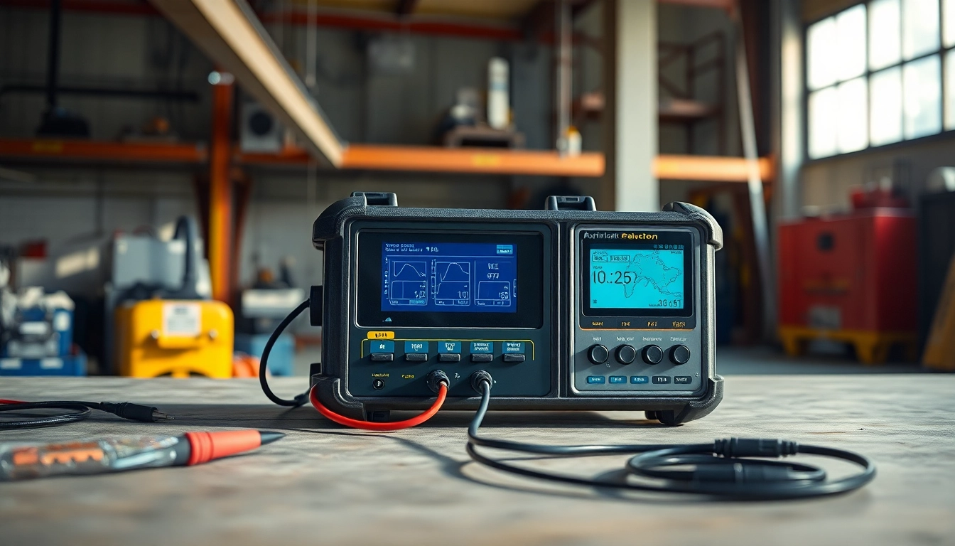 Prüfung von elektrischen Geräten gemäß DGUV V3 Prüfung mit modernem Equipment und professionellem Hintergrund.