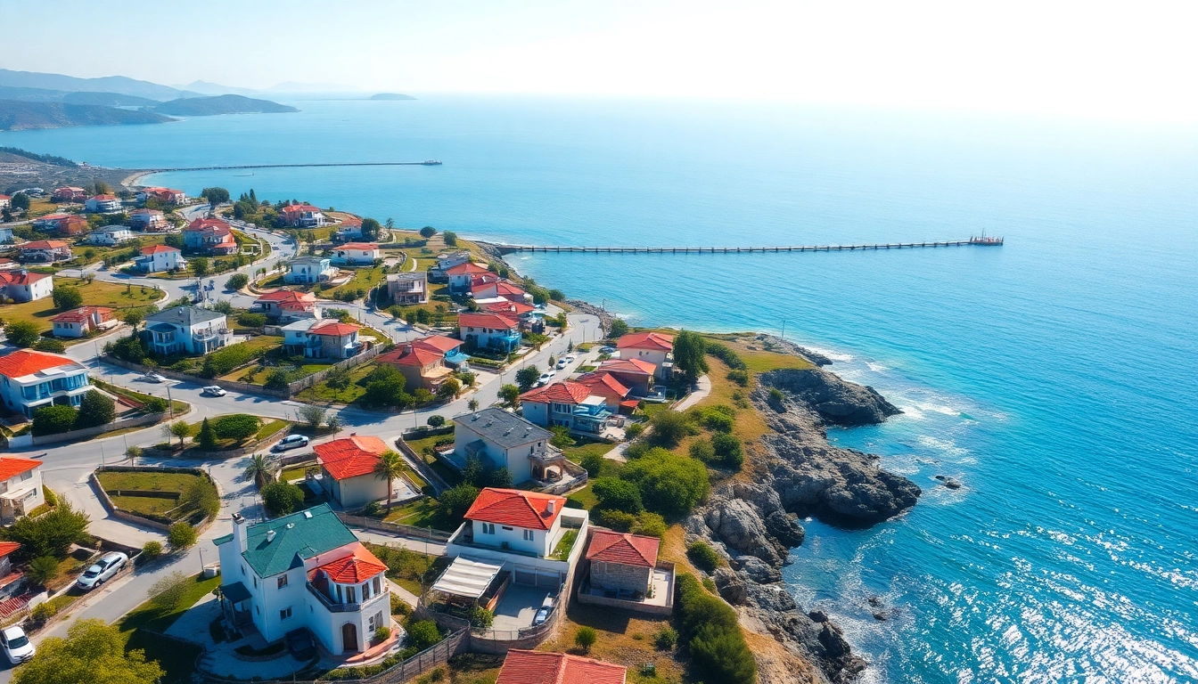 View of diverse properties reflected in the nordzypern immobilien preise, showcasing modern architecture and coastal scenery.