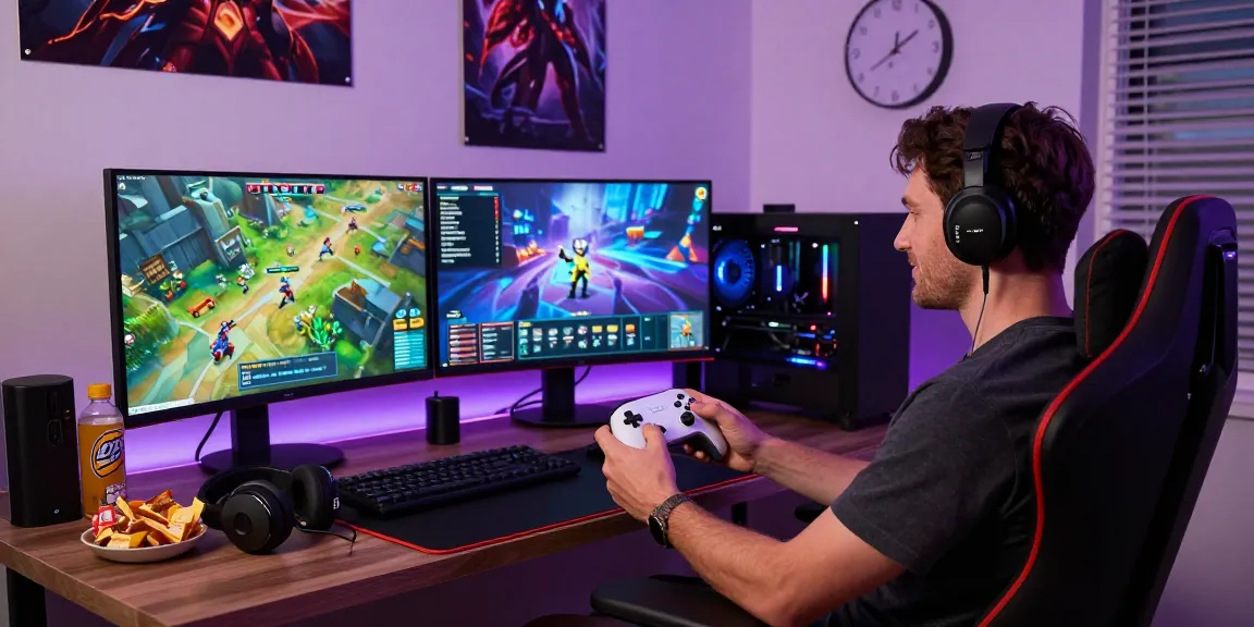 8BitDo Ultimate 2 Wireless Erfahrungen showcased in a vibrant gaming setup with a gamer immersed in action.