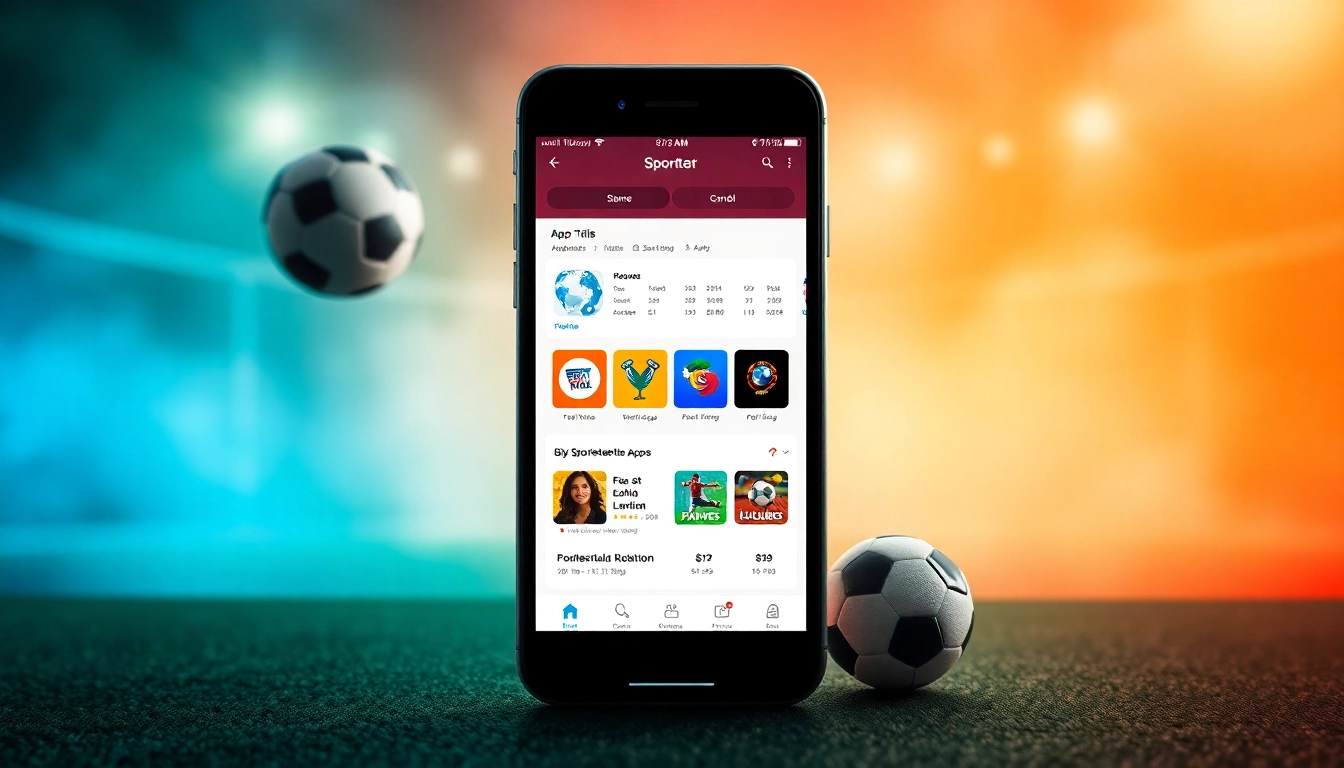 Visualisierung von Sportwetten Apps im Vergleich auf einem Smartphone, das für Benutzerfreundlichkeit und Wettoptionen optimiert ist.