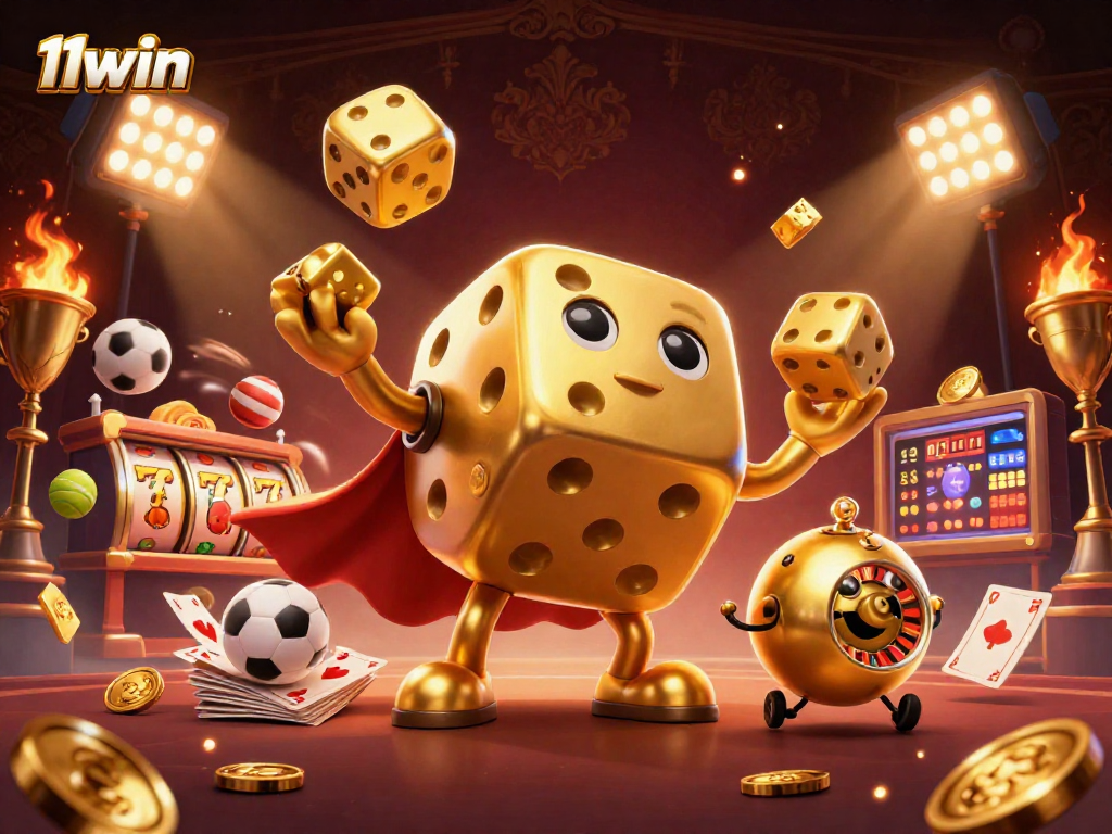 Experience thrilling wins at 11win with dynamic golden dice and captivating gambling elements.