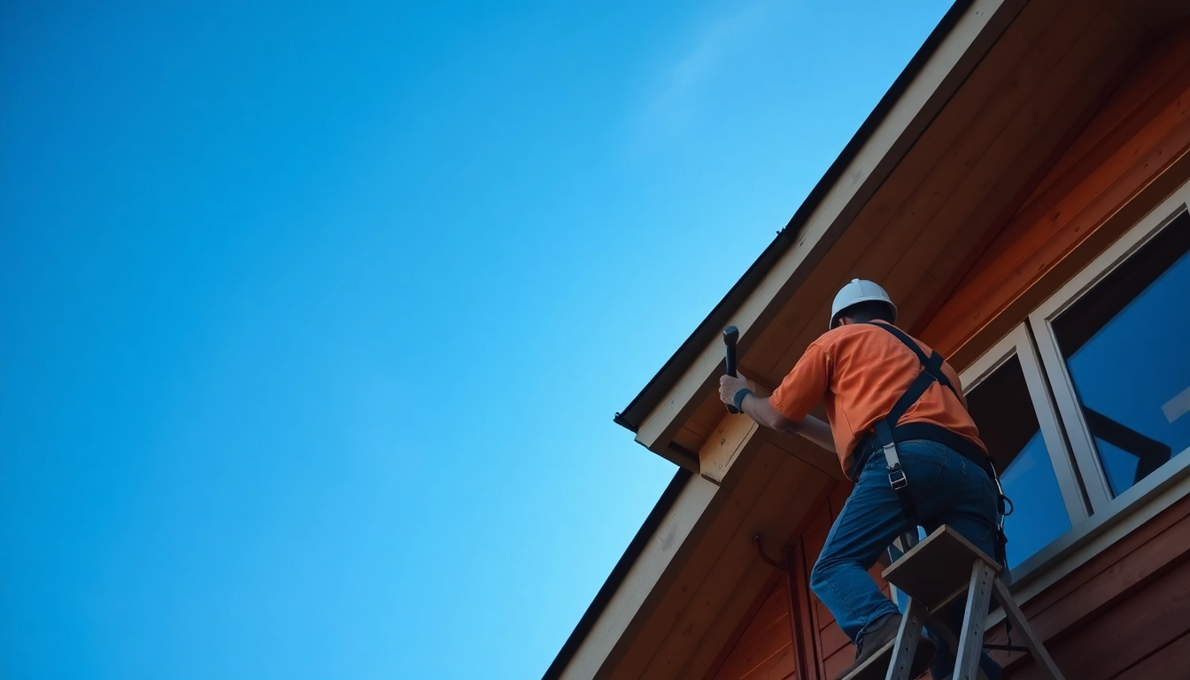 Dachdecker in Münster repariert ein Dach mit专业工具 und präziser Technik.