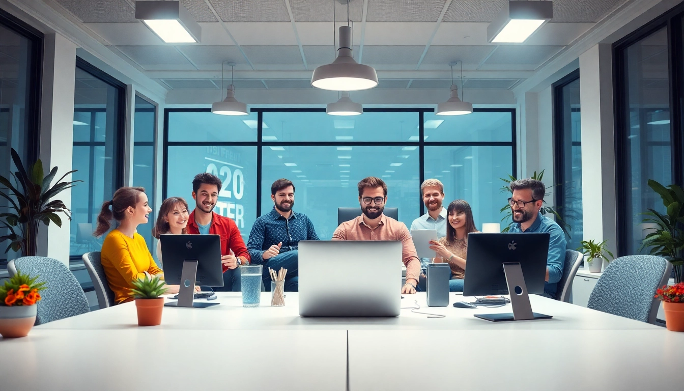 Animationsagentur präsentiert kreatives Team, das lebendige Animationen gestaltet und in einem modernen Büro arbeitet.