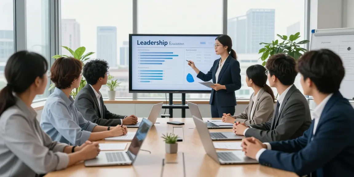 Führungskraft bewerten: Team arbeitet zusammen an Führungsevaluierungen in modernem Büro.