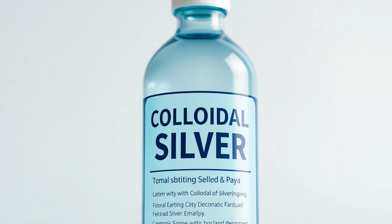 Kolloidales Silber kaufen - high-quality colloidal silver bottle showcasing purity and clarity.
