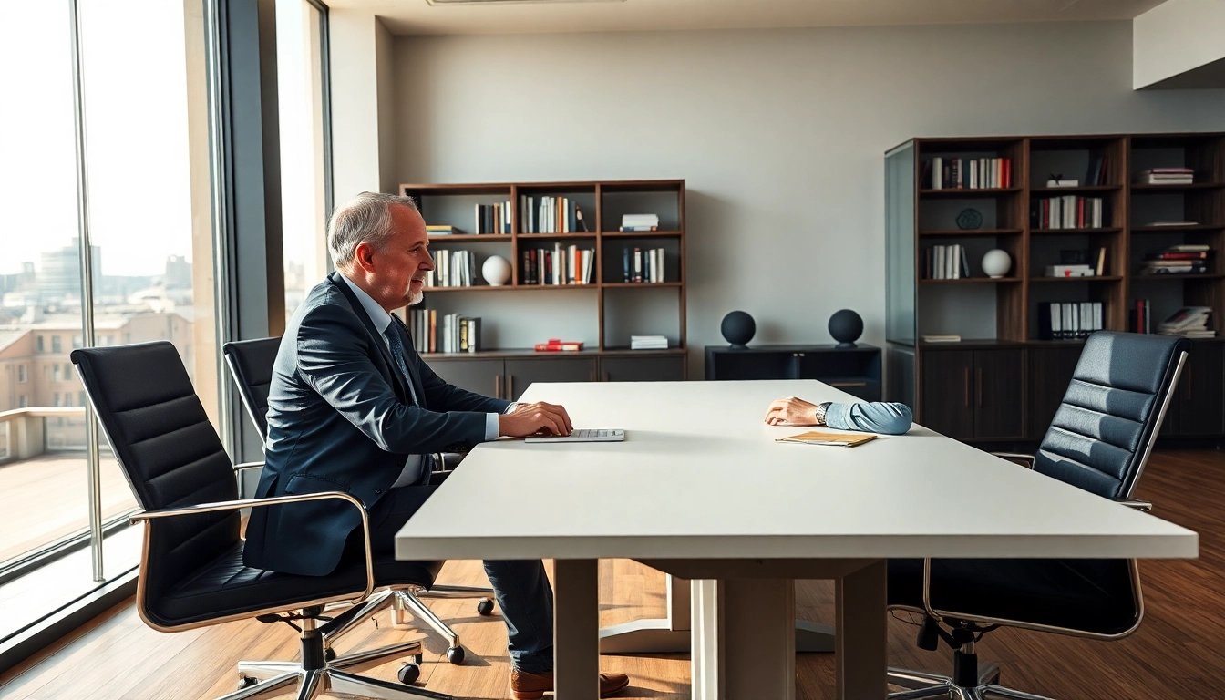 Professioneller Headhunter Braunschweig führt ein Interview im modernen Büro.