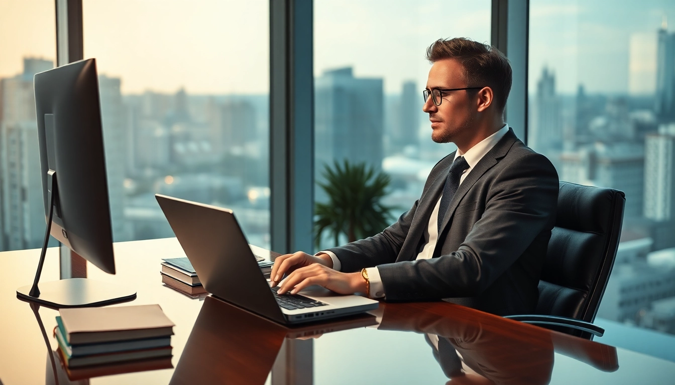 Headhunter Gesundheitswesen analysiert Bewerbungsunterlagen in einem modernen Büro.