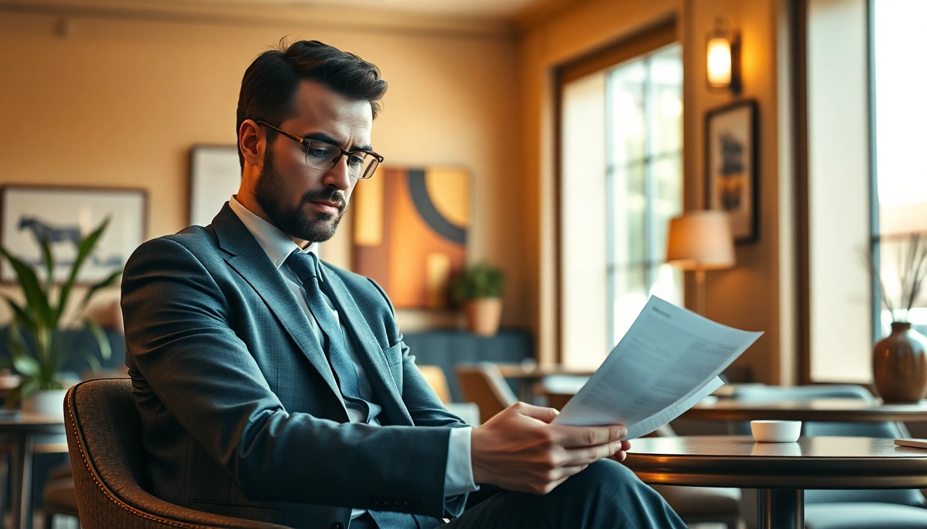 Headhunter Gastronomie berät in einem eleganten Café, umgeben von warmem Licht und stilvollem Ambiente.
