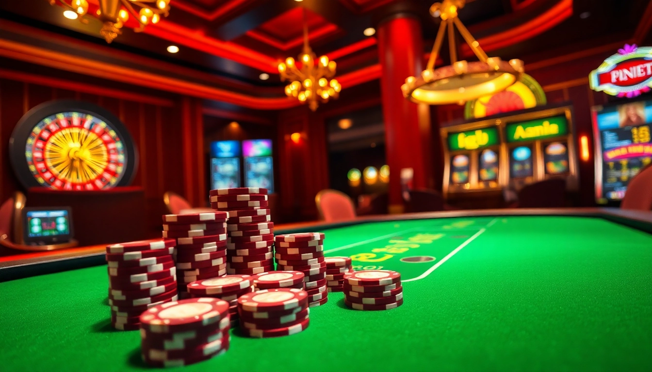 Experience thrilling gameplay at https://f8bet.dental/ with vibrant poker chips and roulette excitement.