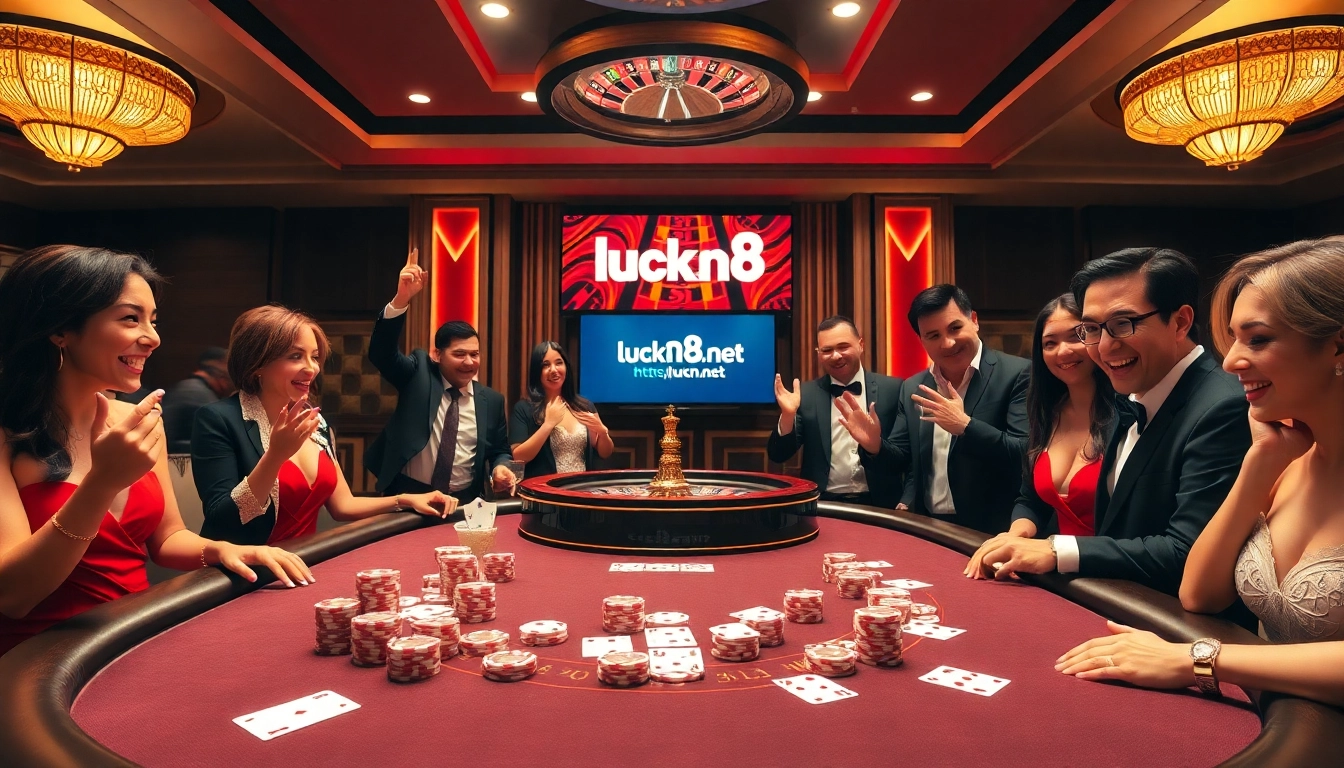 Trải nghiệm sự hứng khởi của trò chơi casino tại https://luck8.net với các yếu tố poker và roulette sống động.