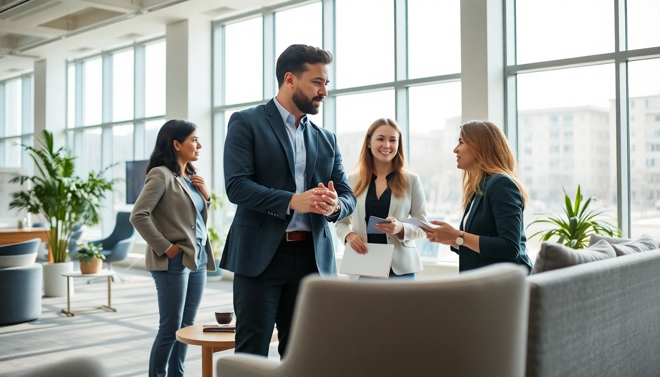 Headhunter Schweiz berät Kunden in einem modernen Büro mit einer hellen und professionellen Atmosphäre.