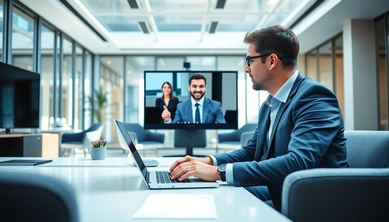 Headhunter Schweiz in einem modernen Büro, interagiert mit einem Kandidaten.