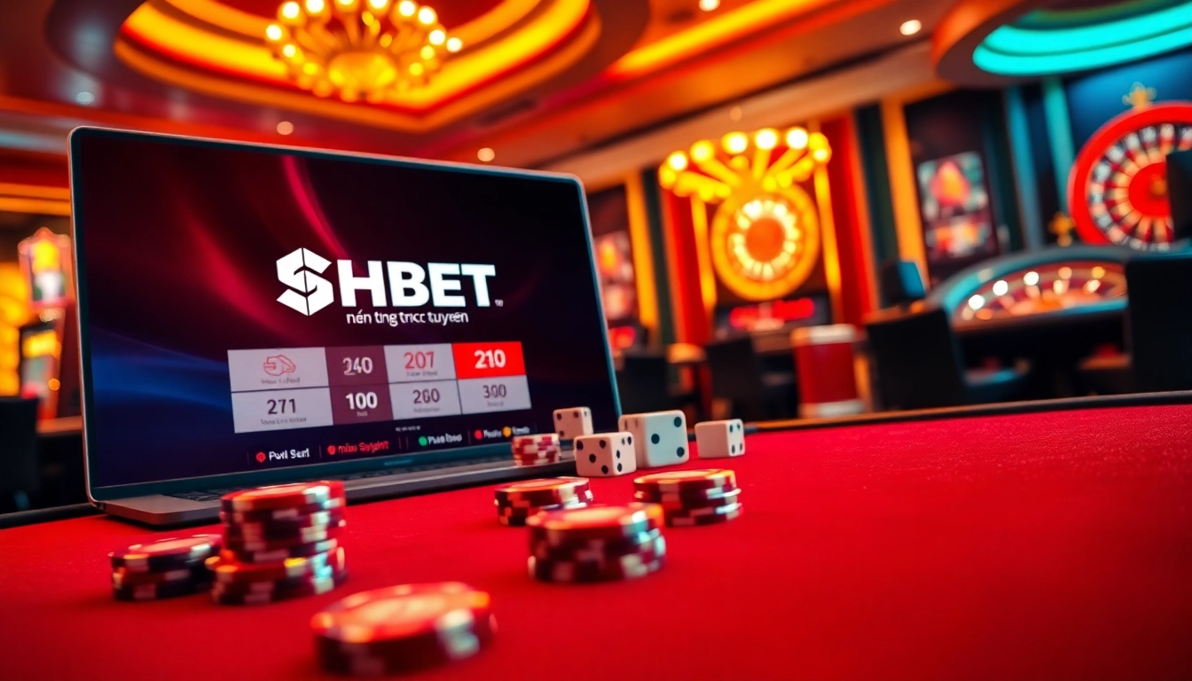 Experience the luxury of nền tảng trực tuyến shbet while placing bets at a stylish casino table.