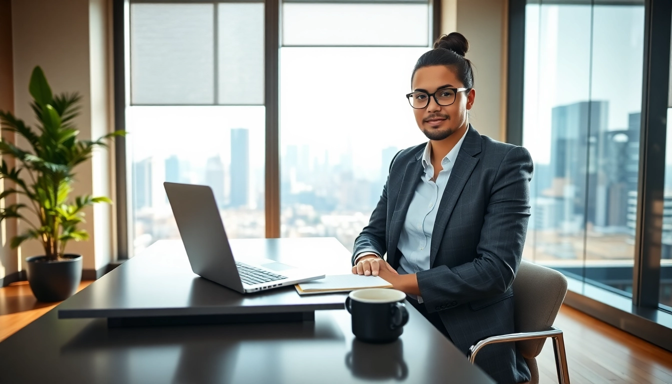Recruiter showcasing Personalvermittlung strategies in a modern office environment.