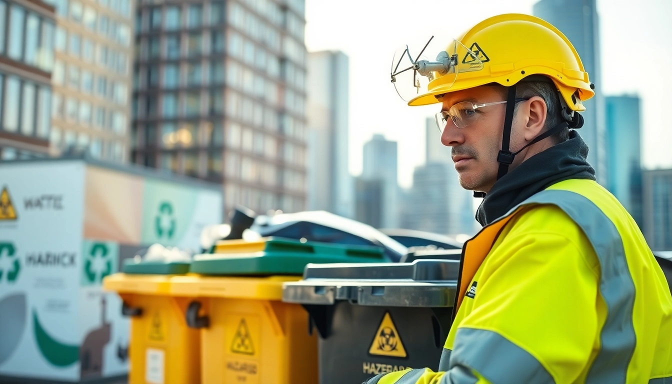 Sondermüll entsorgen privat: Fachkraft bei der sicheren Entsorgung von gefährlichem Abfall.