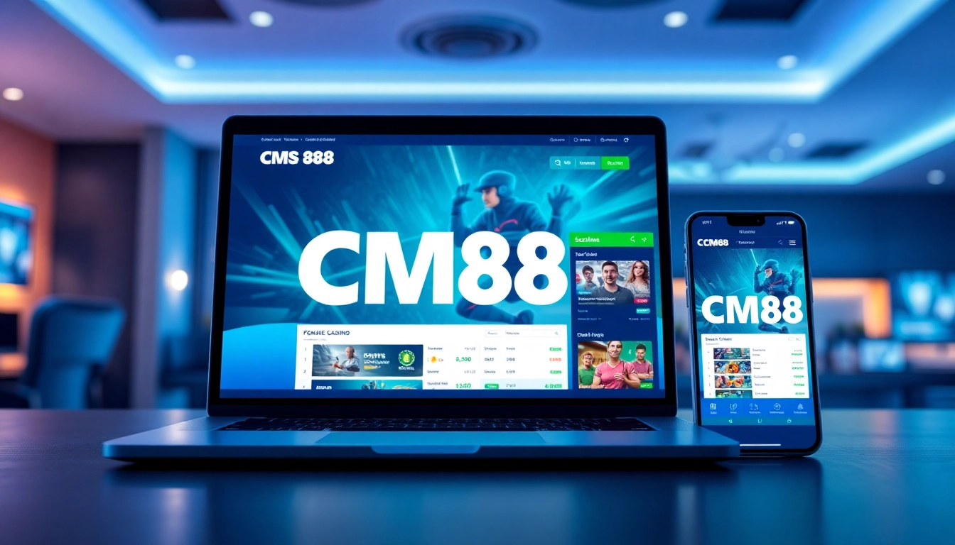 Experience the innovative CM88 platform with a vibrant display of online betting and gaming.
